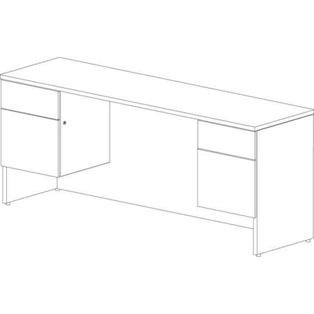Groupe Lacasse Credenza, Double Ped, Alum Handle, B/F, 72inx20inx29in, Niagara LAS4YF2072FA